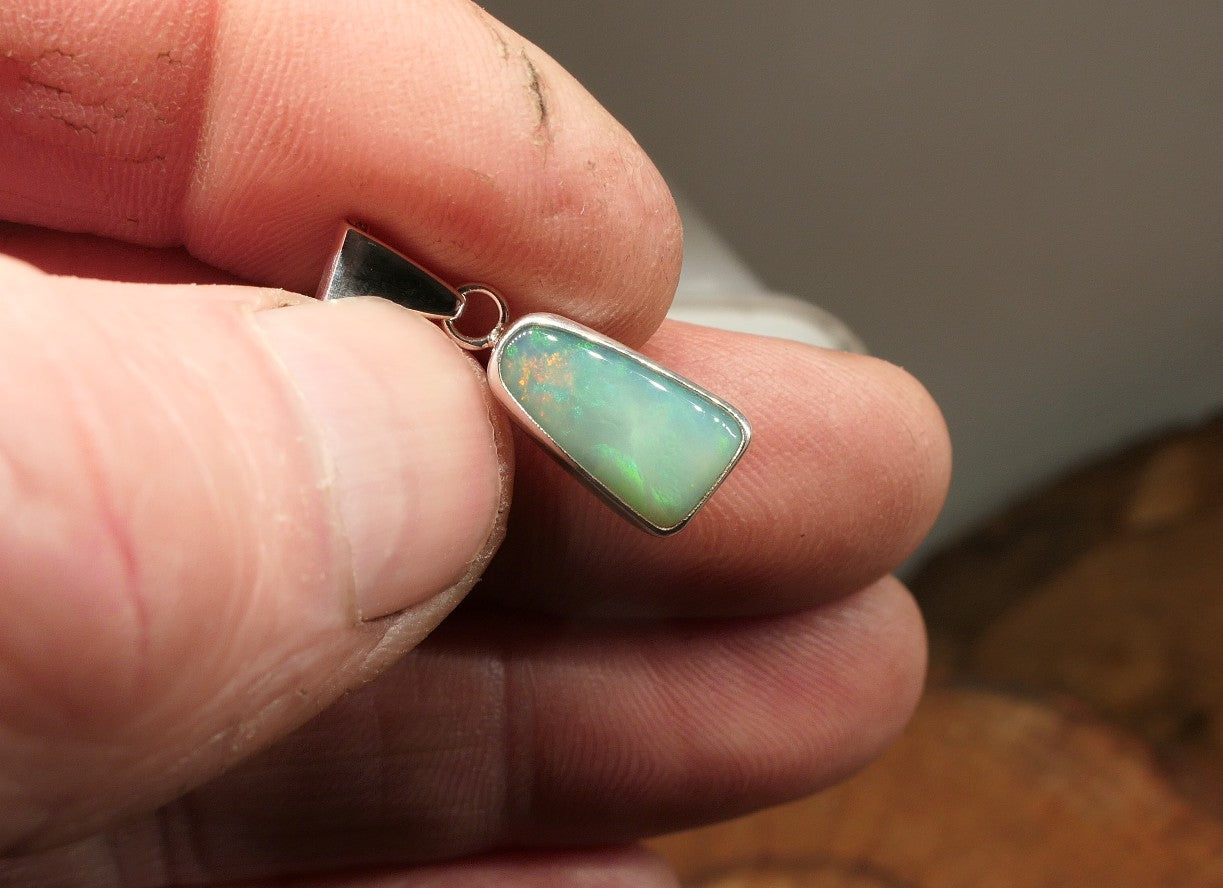 Coober Pedy jelly opal pendant
