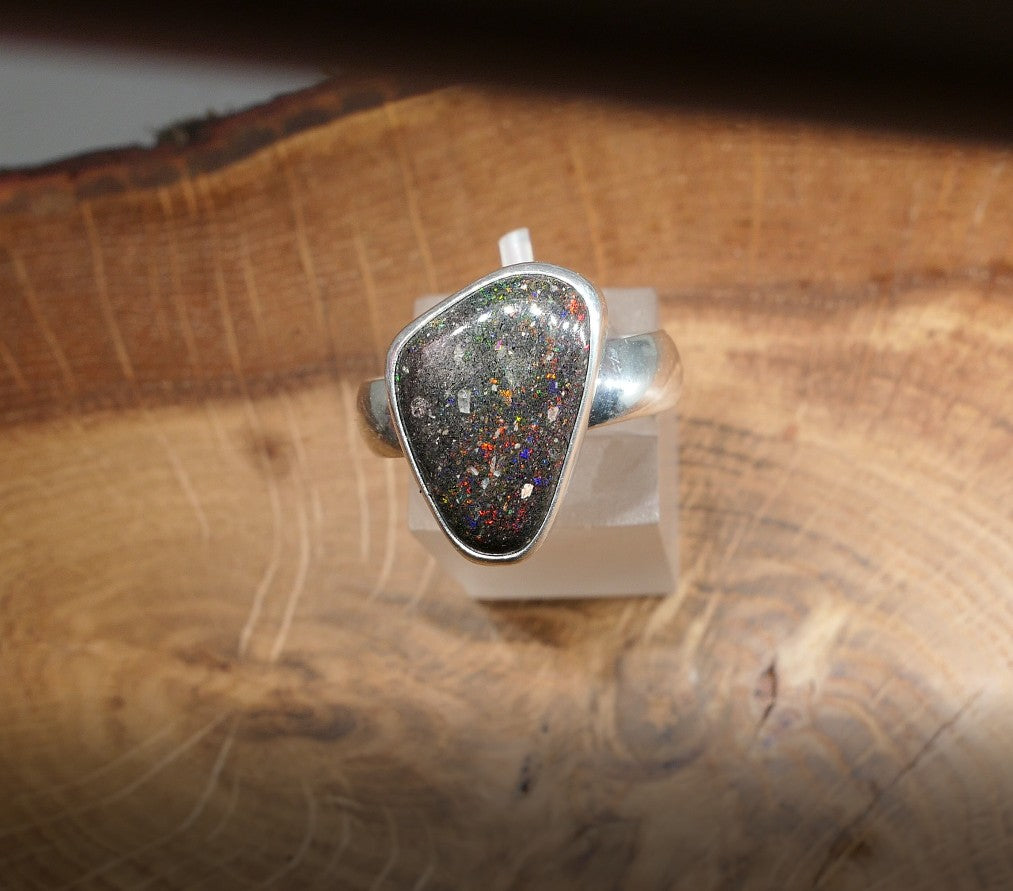 Silver Opal ring size P
