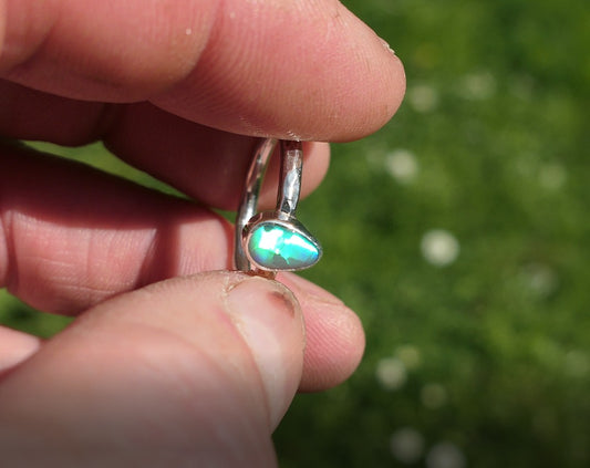 Silver opal ring size 7 / N.1/2