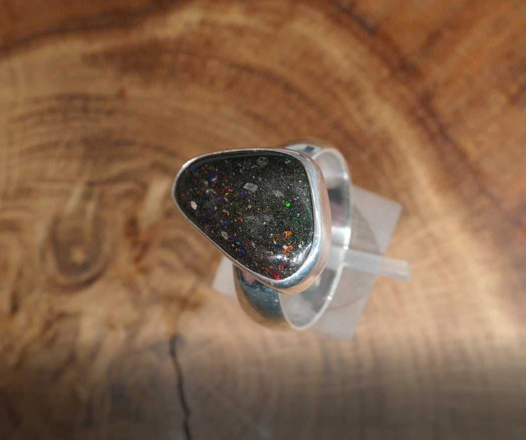 Silver Opal ring size P