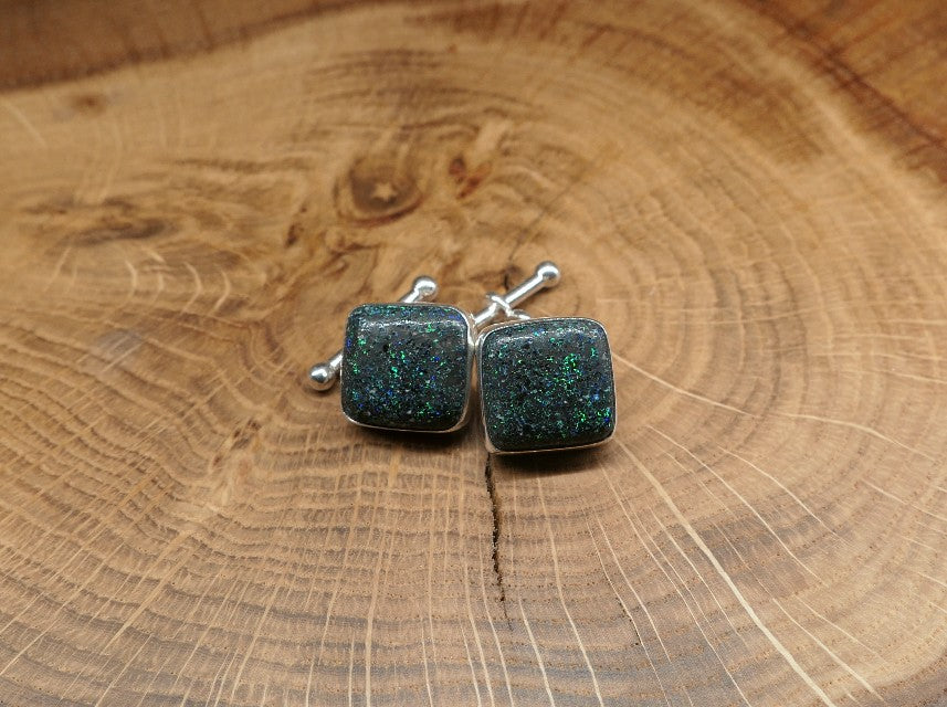 Sterling Silver opal cufflinks