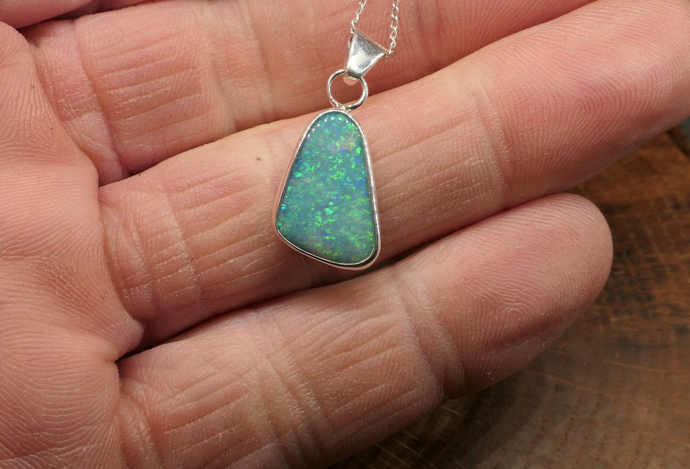 Coober Pedy opal pendant