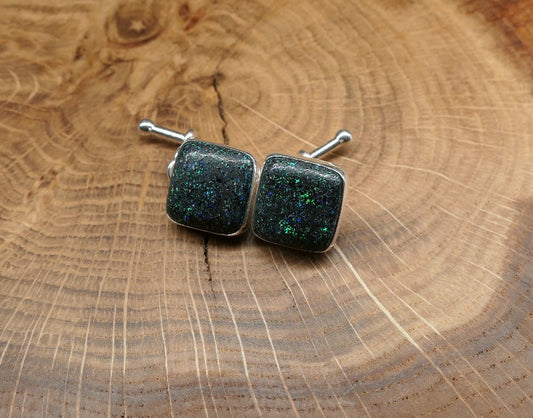 Sterling Silver opal cufflinks