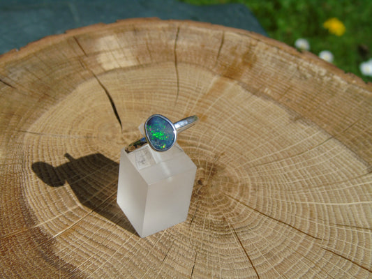 Silver Opal ring size R/8.75