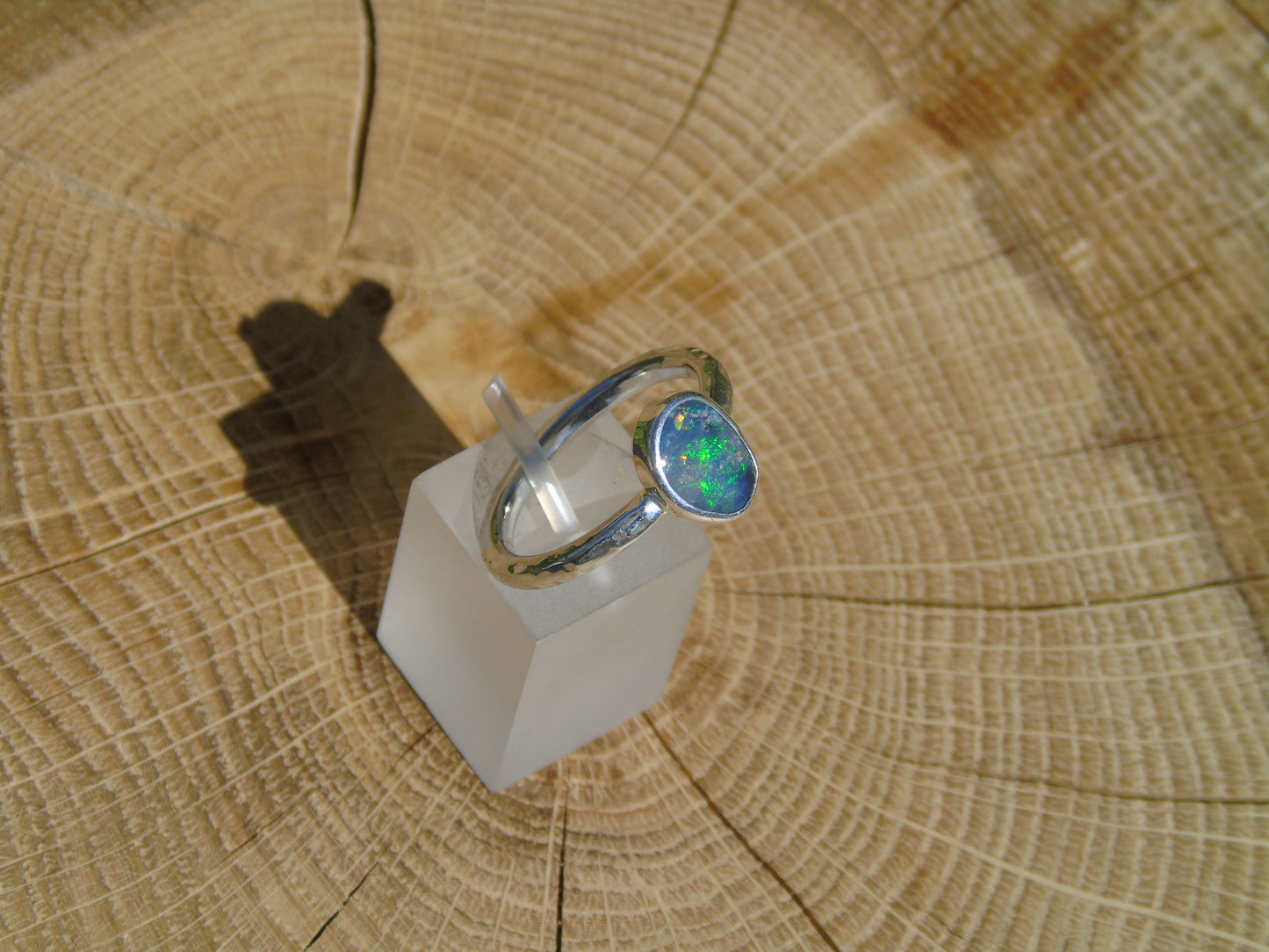 Silver Opal ring size R/8.75