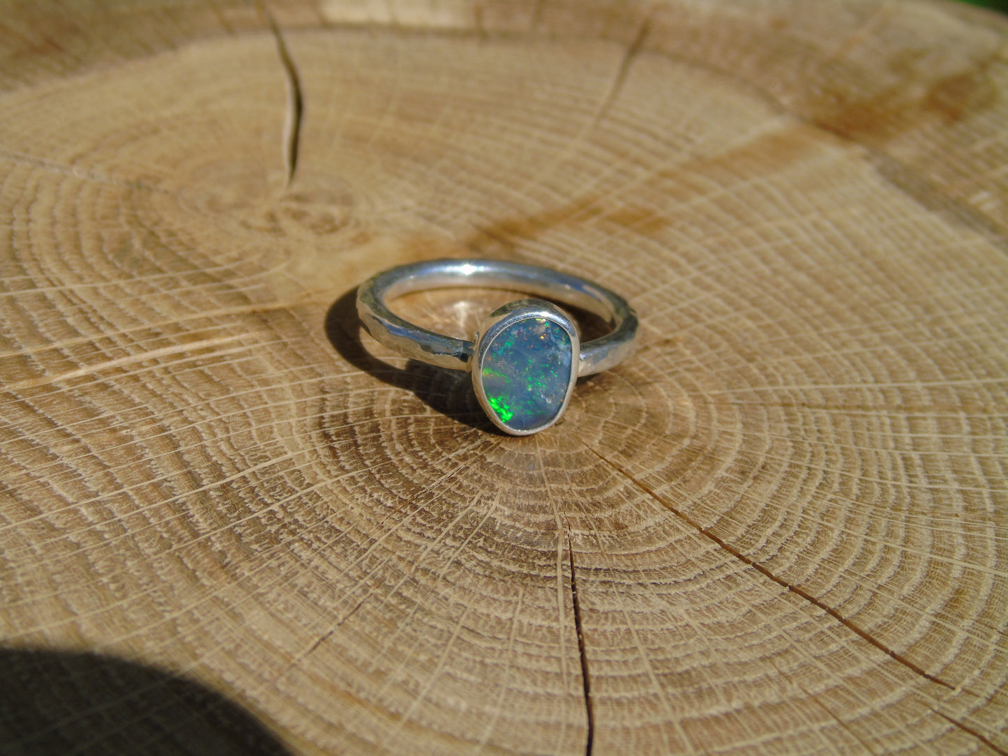 Silver Opal ring size R/8.75