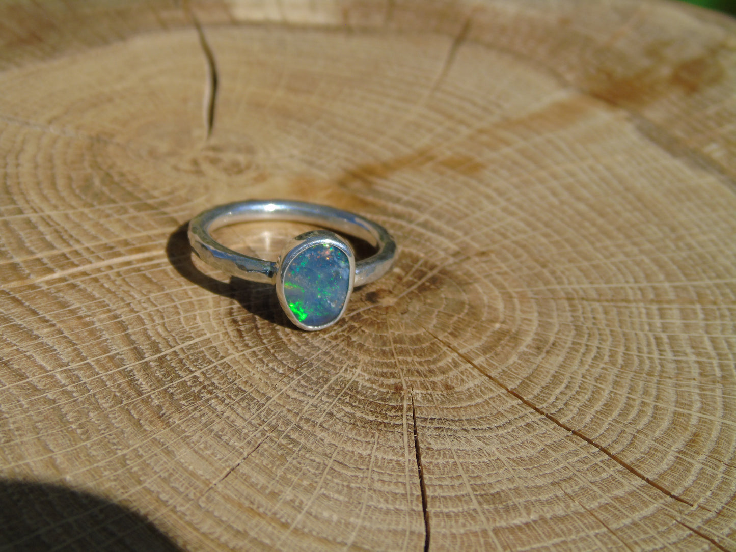 Silver Opal ring size R/8.75