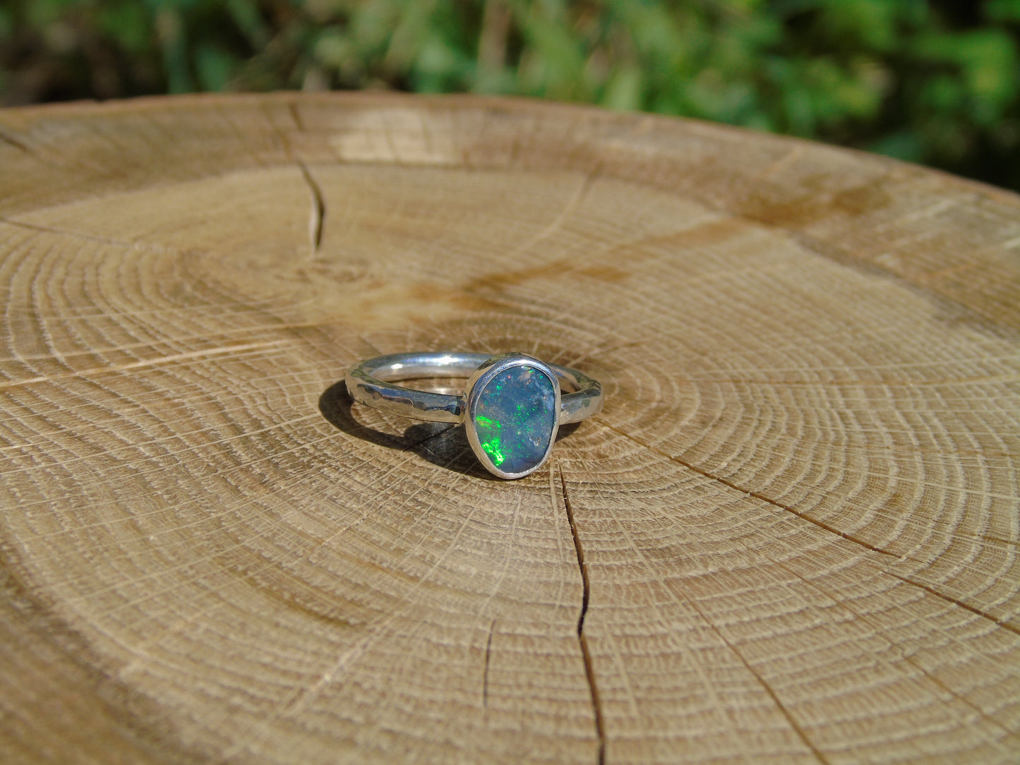 Silver Opal ring size R/8.75