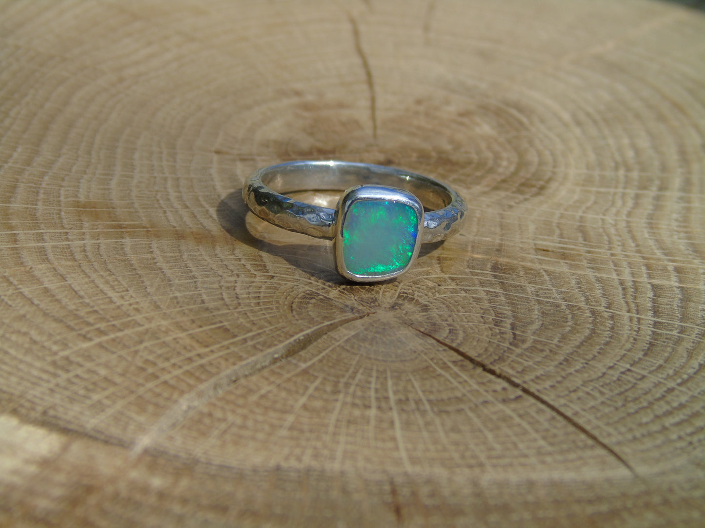 Opal ring, size P-1/2