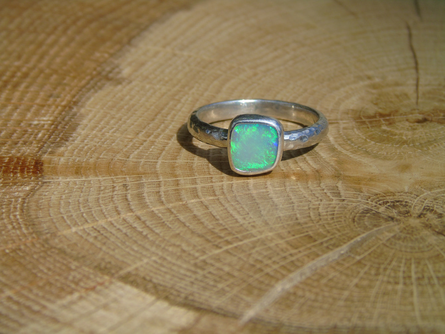 Opal ring, size P-1/2