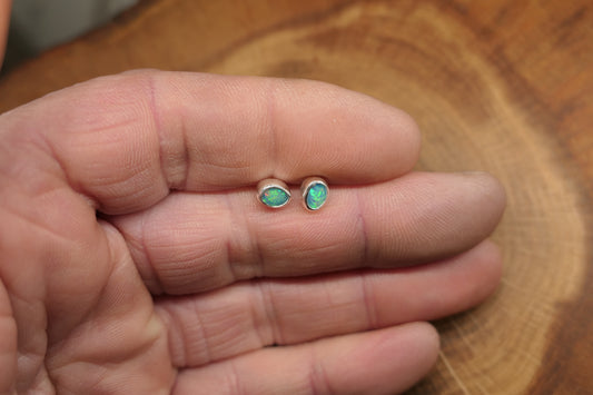 Custom made silver earstuds