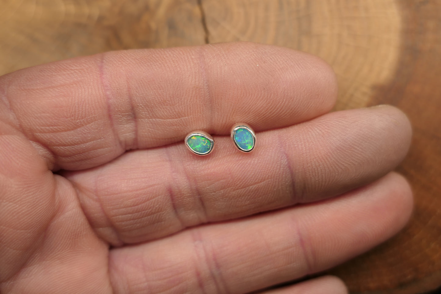 Custom made silver earstuds