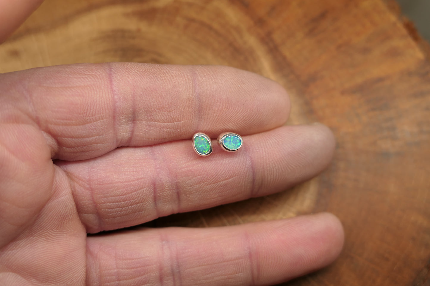 Custom made silver earstuds