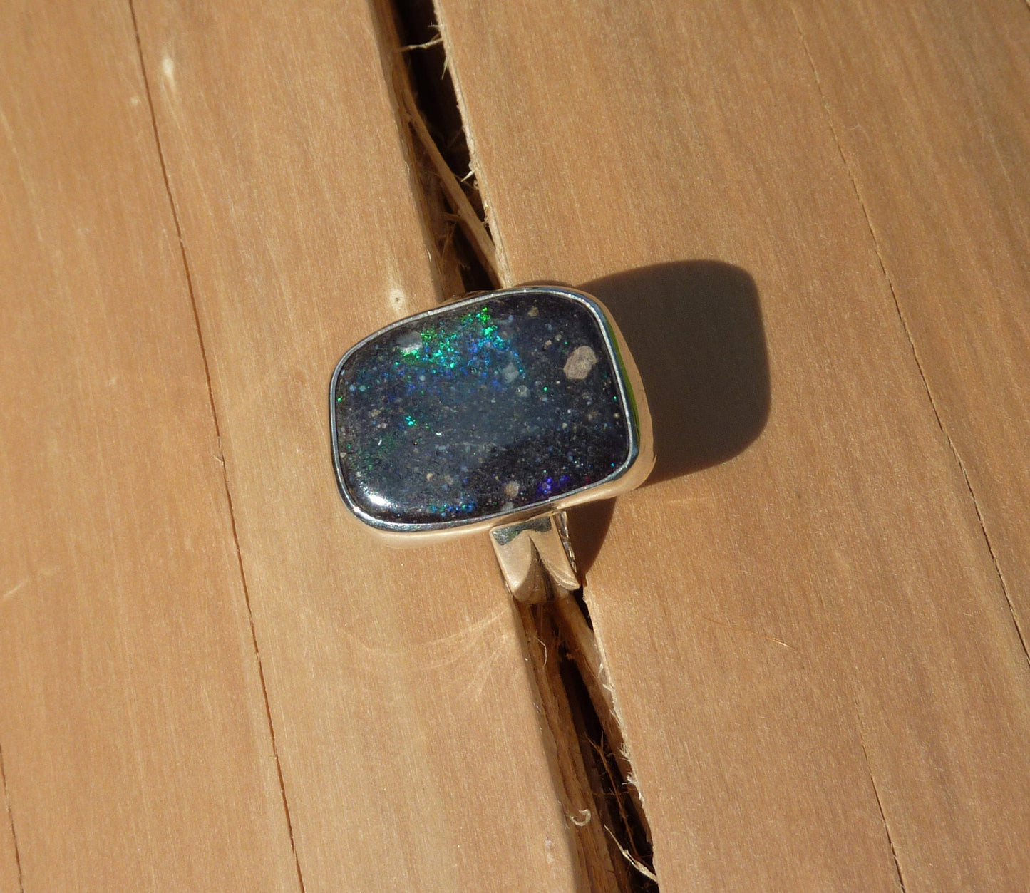 Silver opal ring size 6.5 /M.1/2