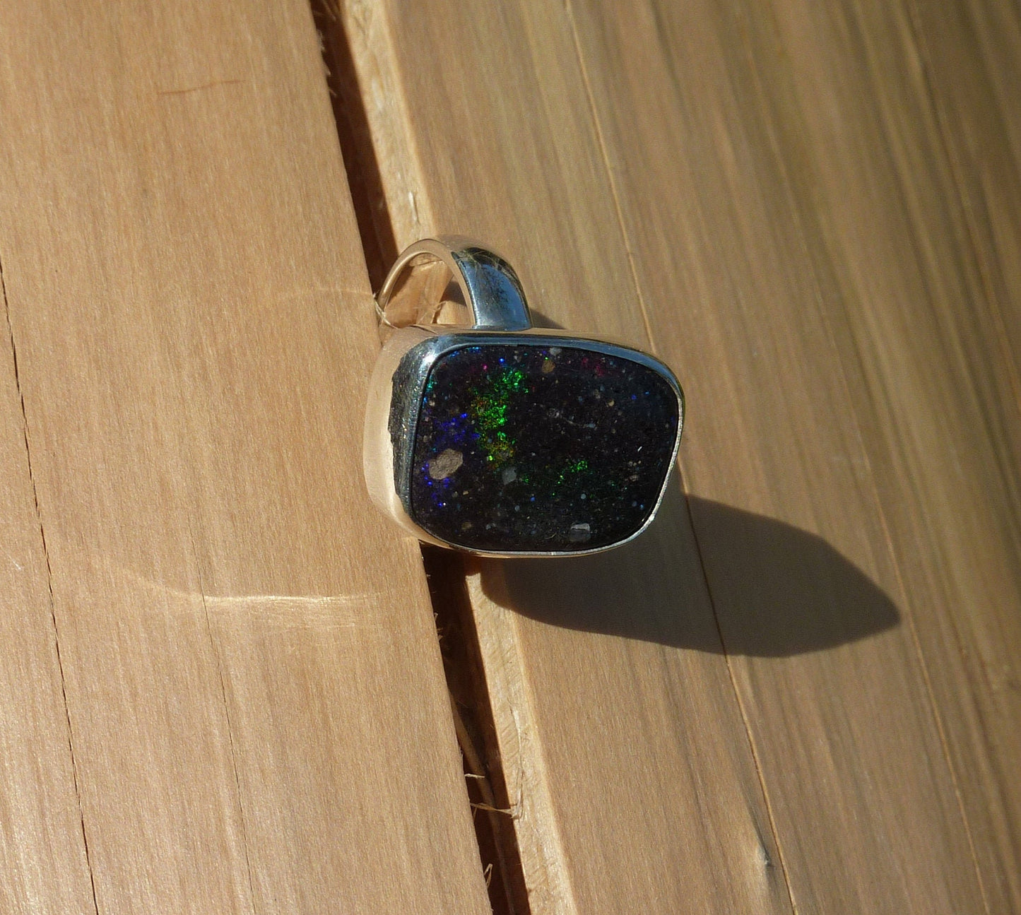 Silver opal ring size 6.5 /M.1/2