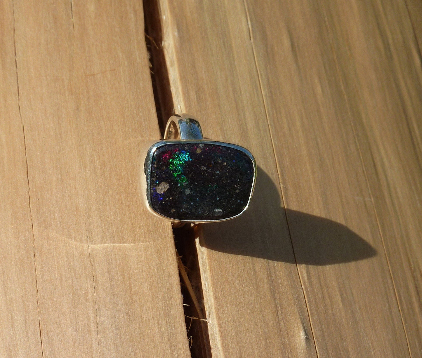 Silver opal ring size 6.5 /M.1/2