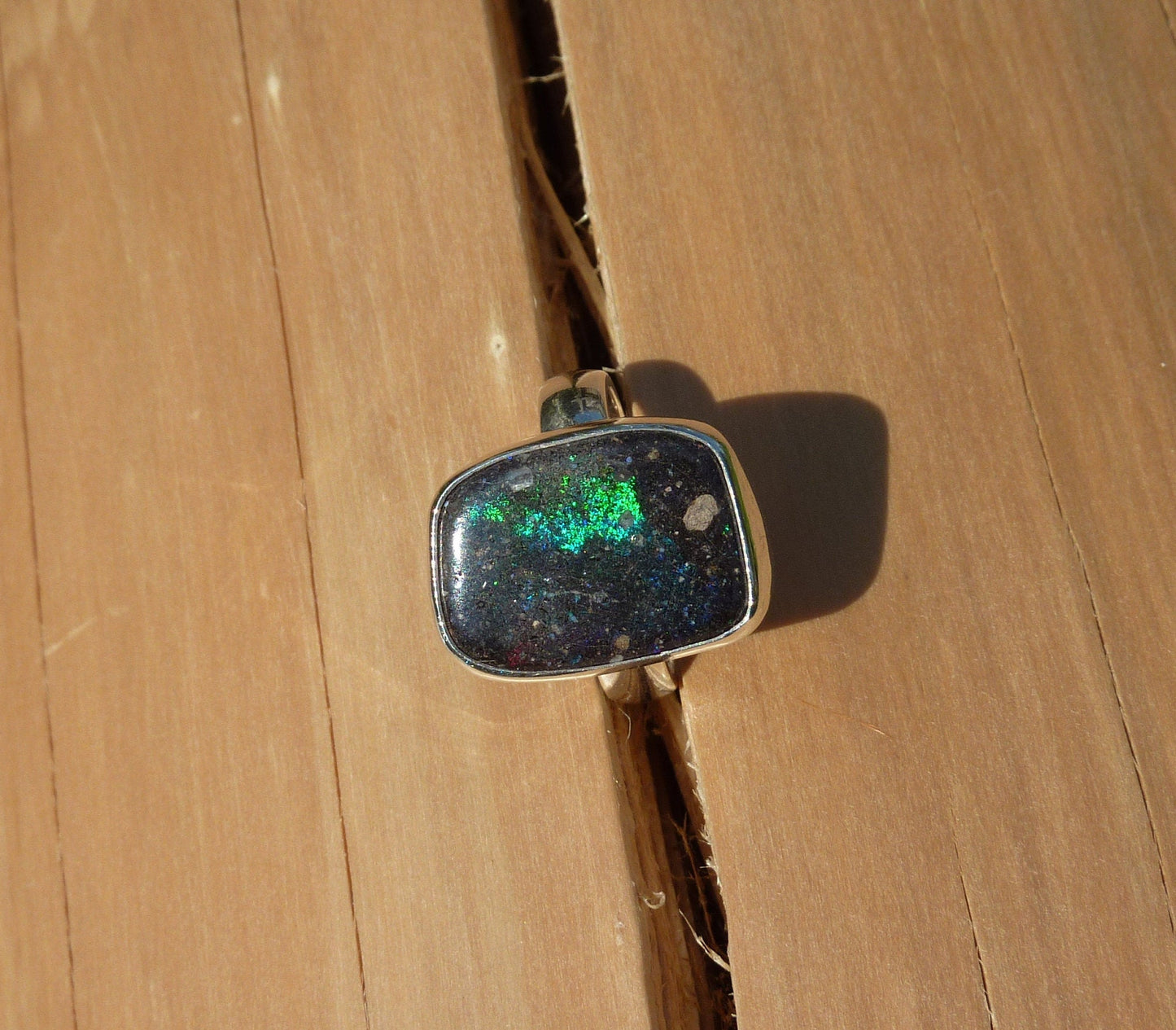 Silver opal ring size 6.5 /M.1/2