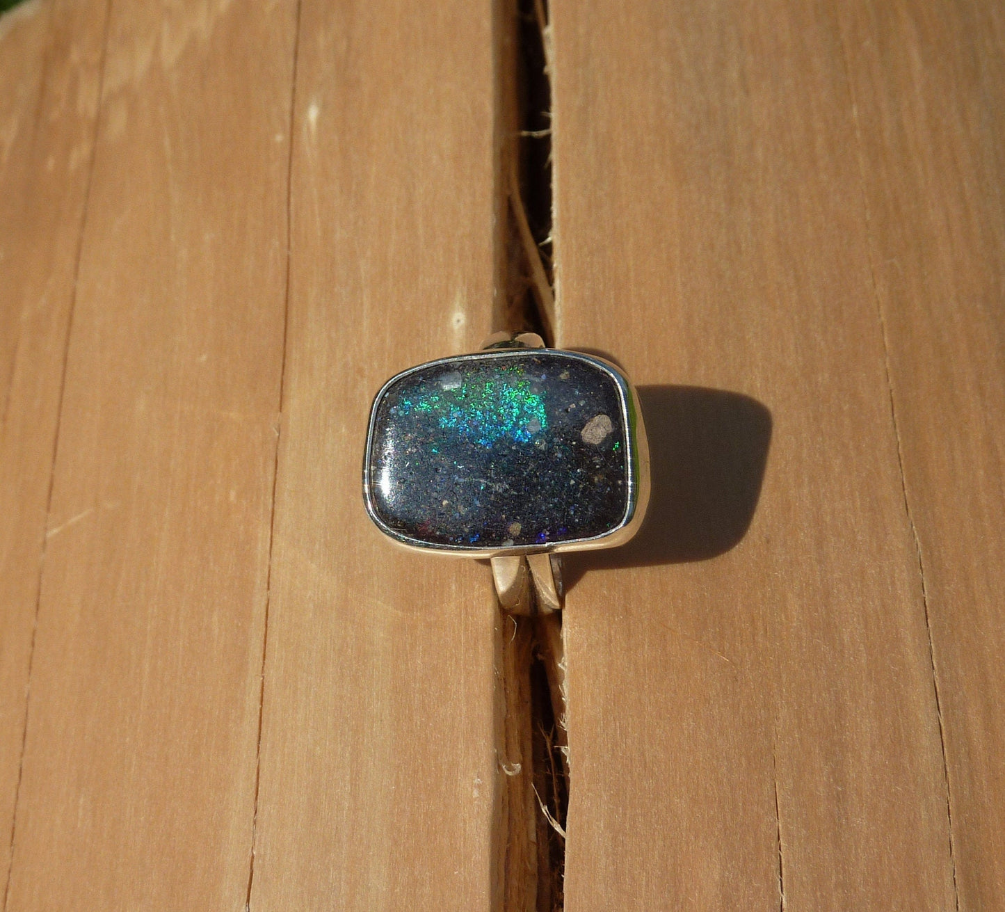 Silver opal ring size 6.5 /M.1/2