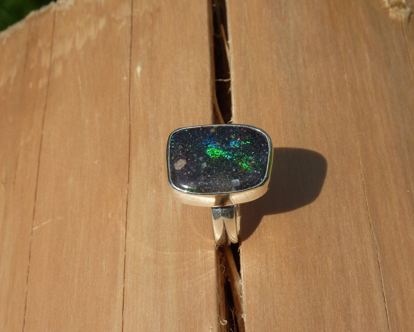 Silver opal ring size 6.5 /M.1/2