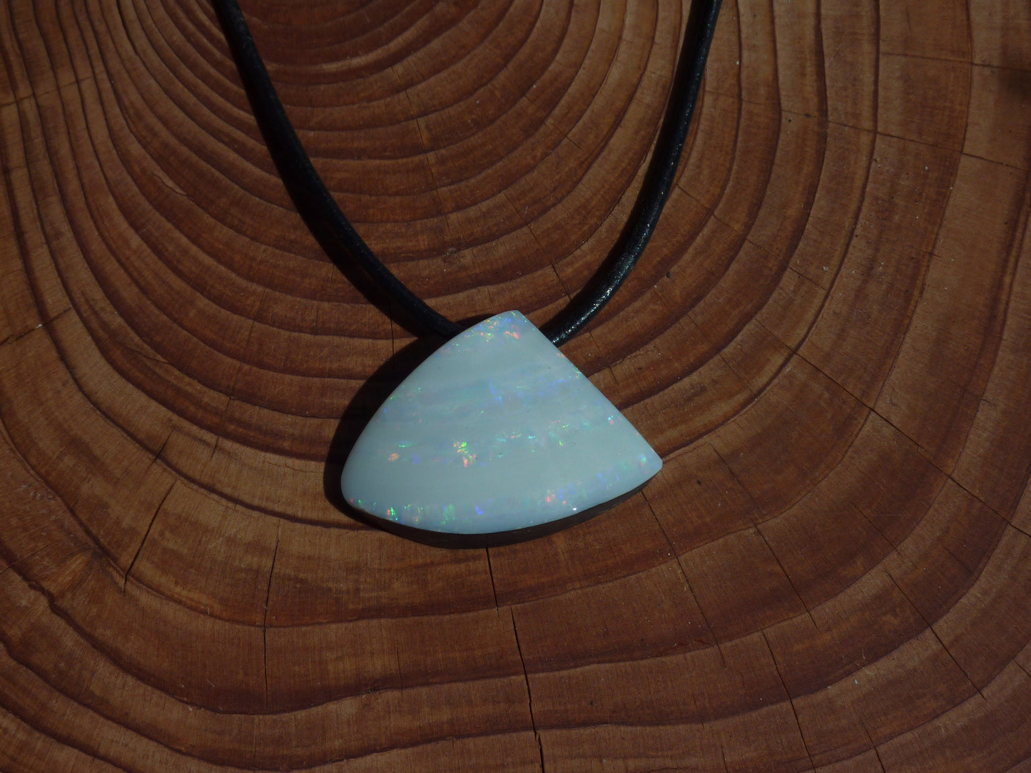 Opalised shell doublet pendant