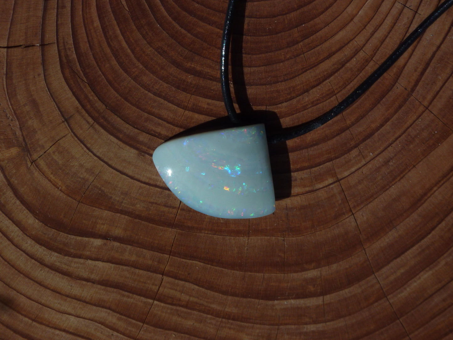 Opalised shell doublet pendant