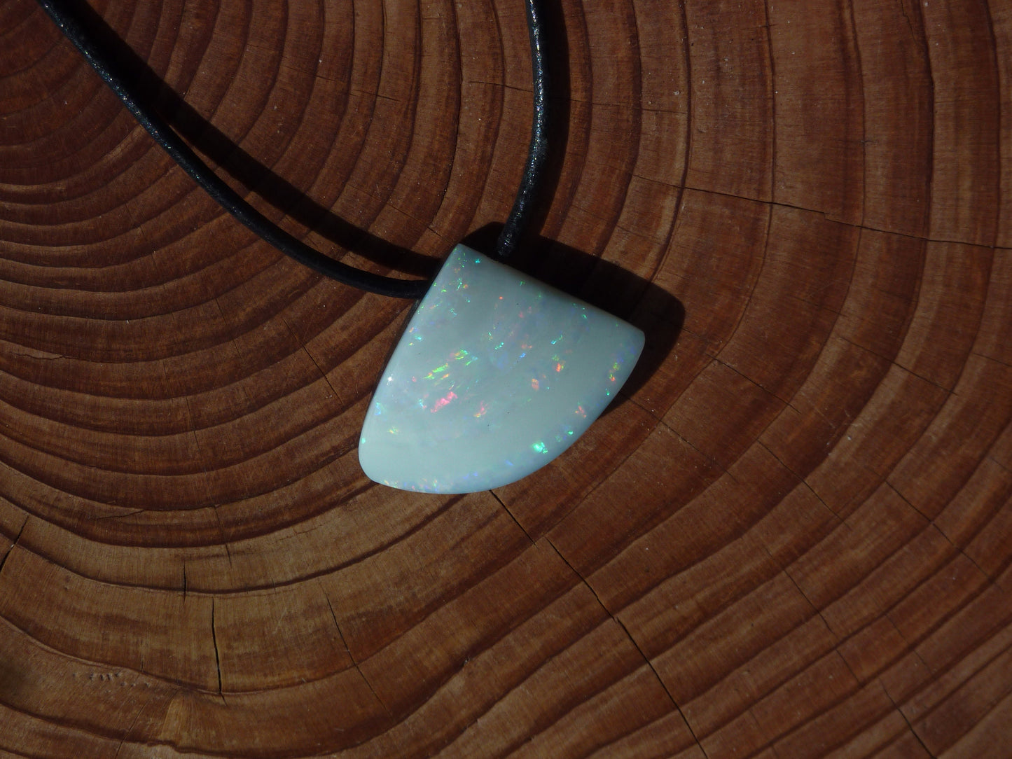 Opalised shell doublet pendant