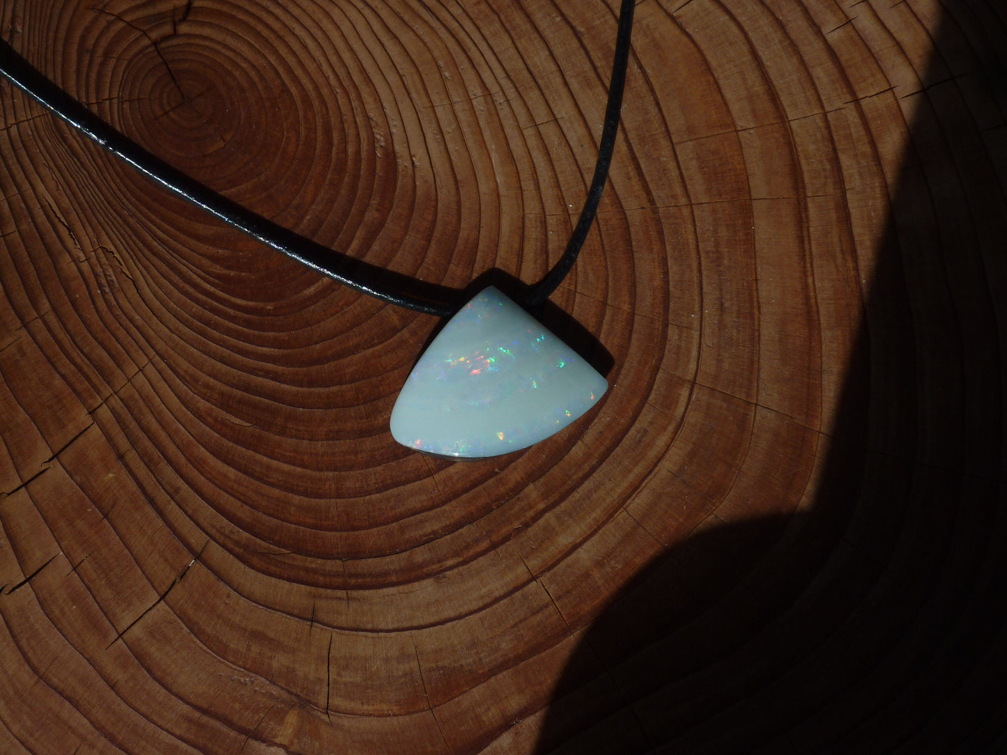 Opalised shell doublet pendant