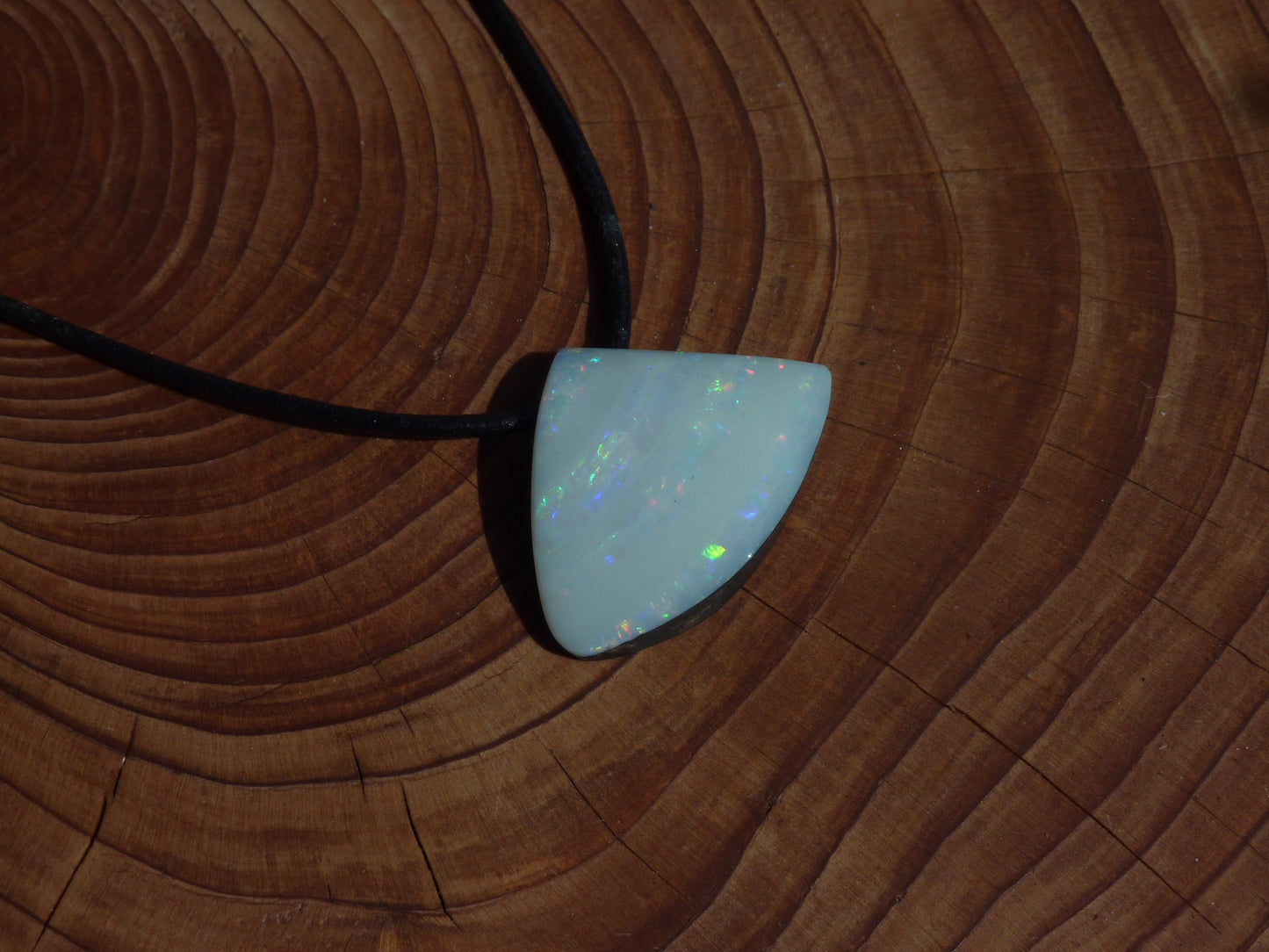 Opalised shell doublet pendant