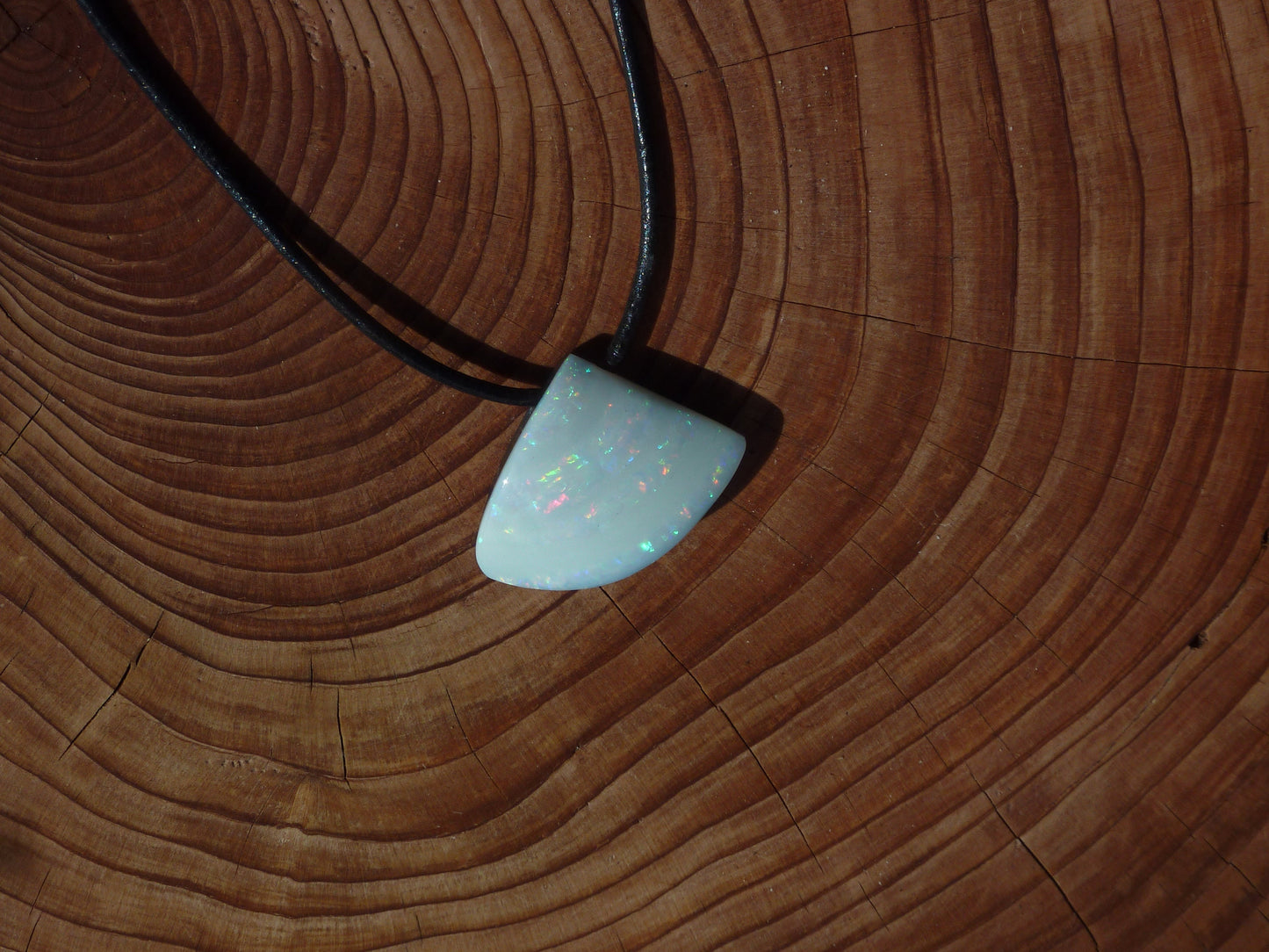 Opalised shell doublet pendant