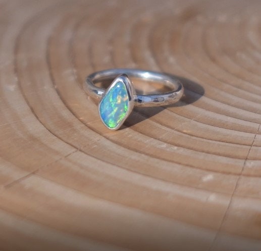 Silver Opal ring size H