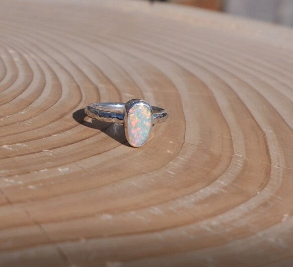 Solid opal ring size E-1/2