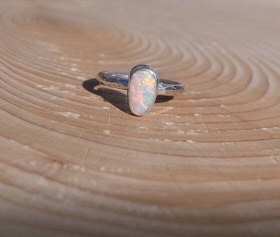 Solid opal ring size E-1/2