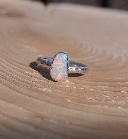 Solid opal ring size E-1/2