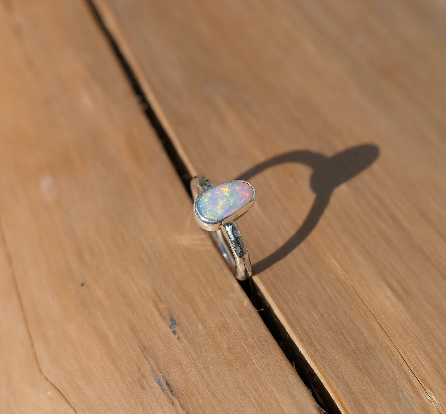 Solid opal ring size E-1/2