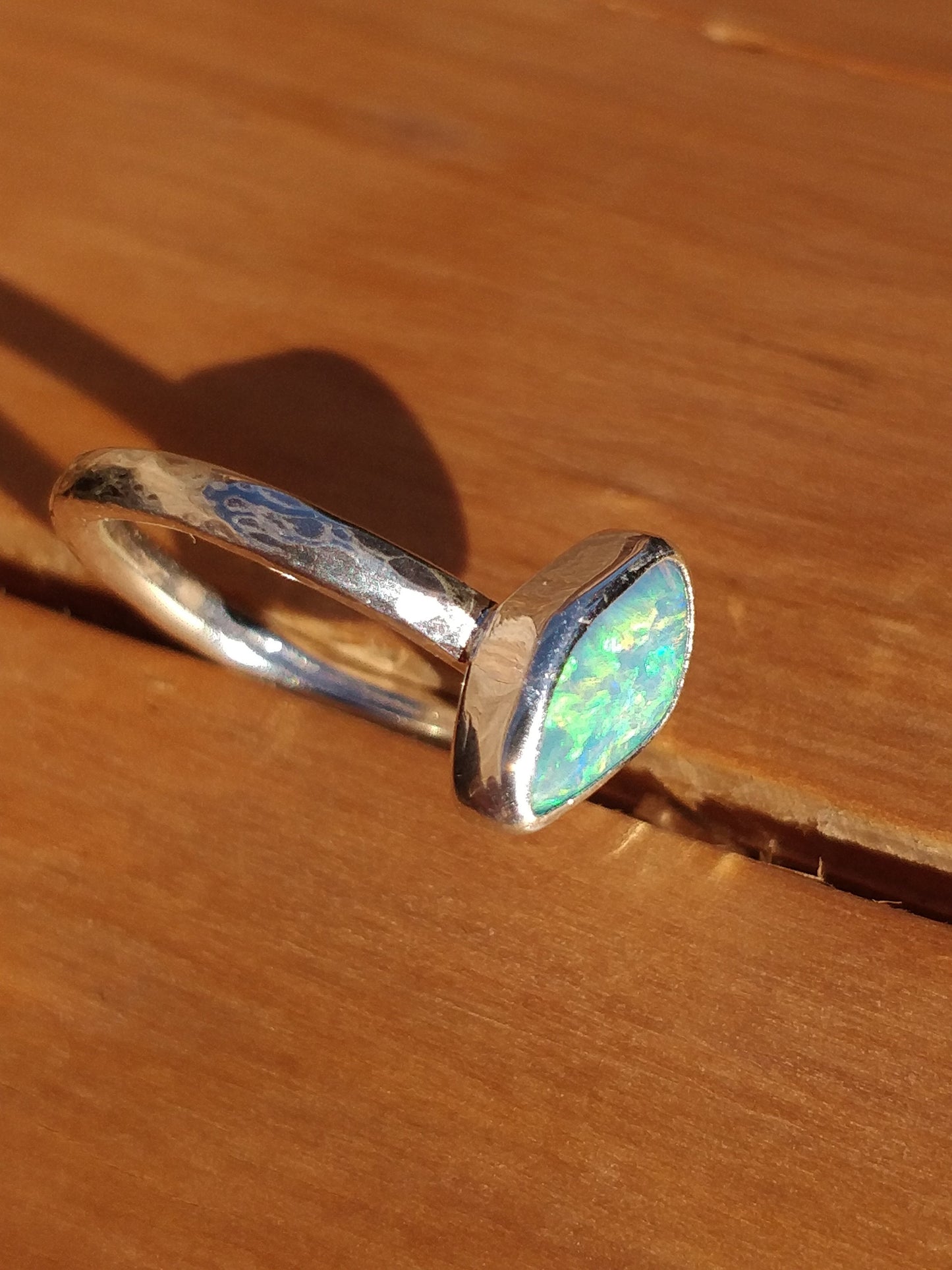 Silver Opal ring size H