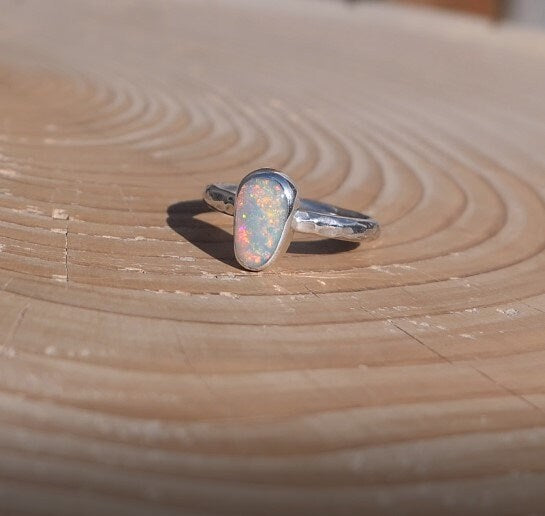 Solid opal ring size E-1/2