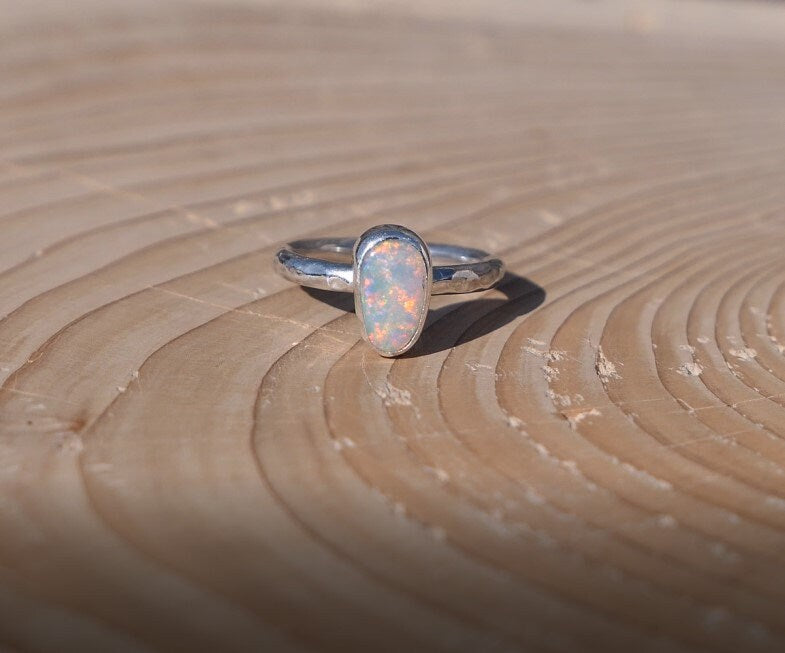 Solid opal ring size E-1/2