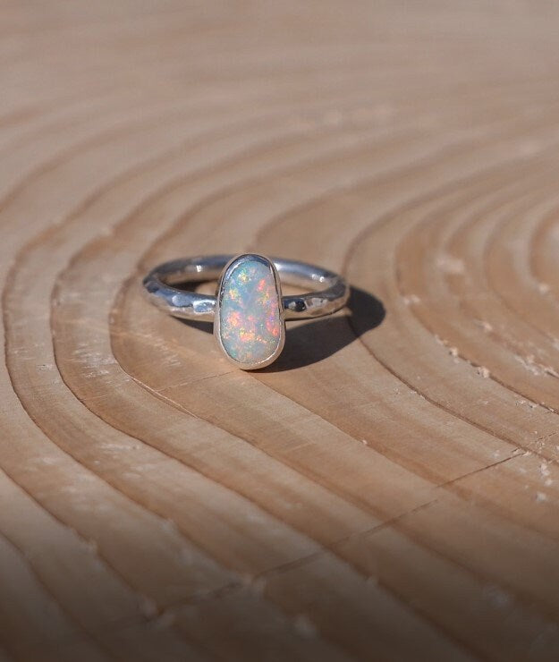 Solid opal ring size E-1/2