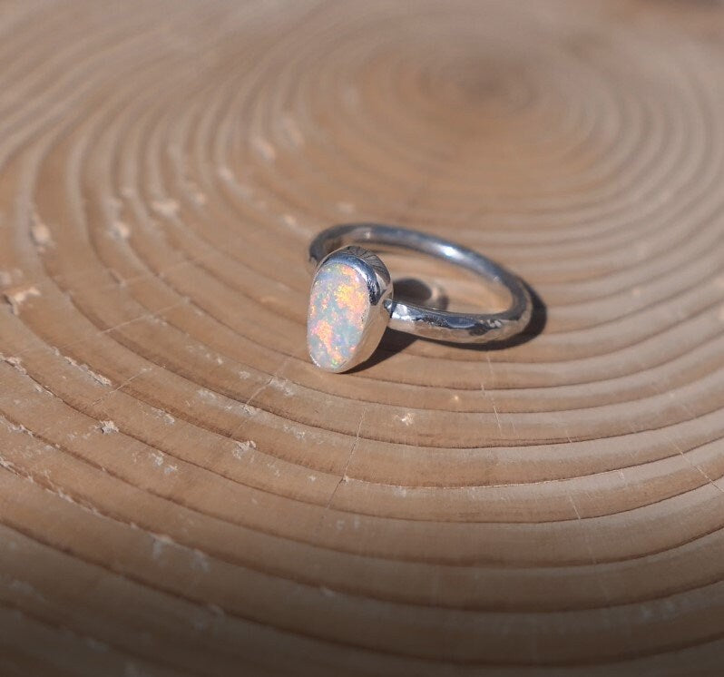 Solid opal ring size E-1/2