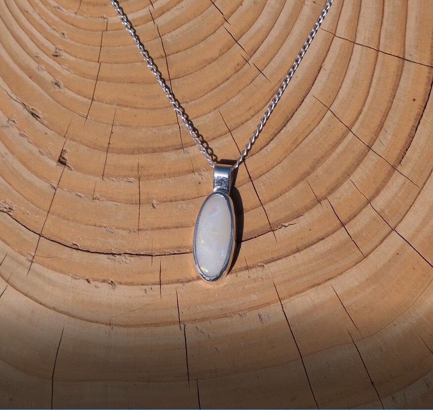 Opal necklace pendant