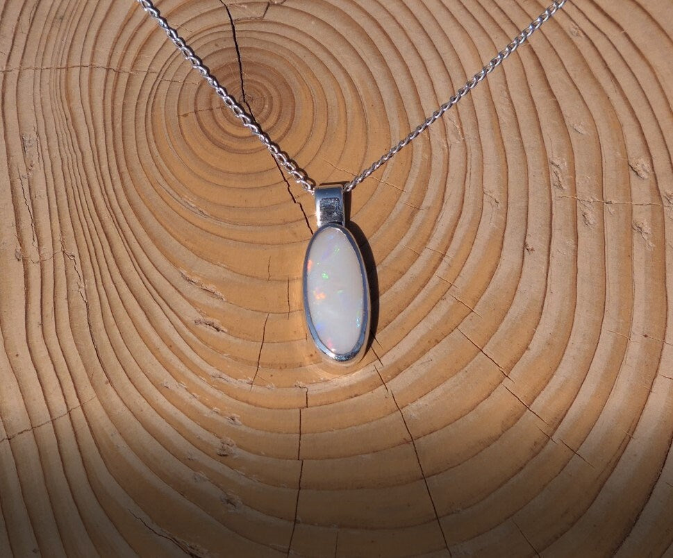 Opal necklace pendant