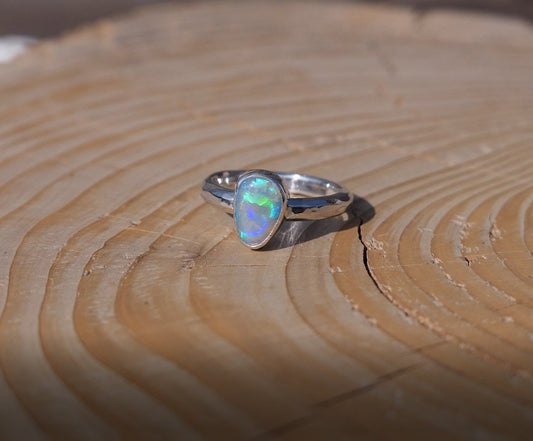 Solid opal ring size K