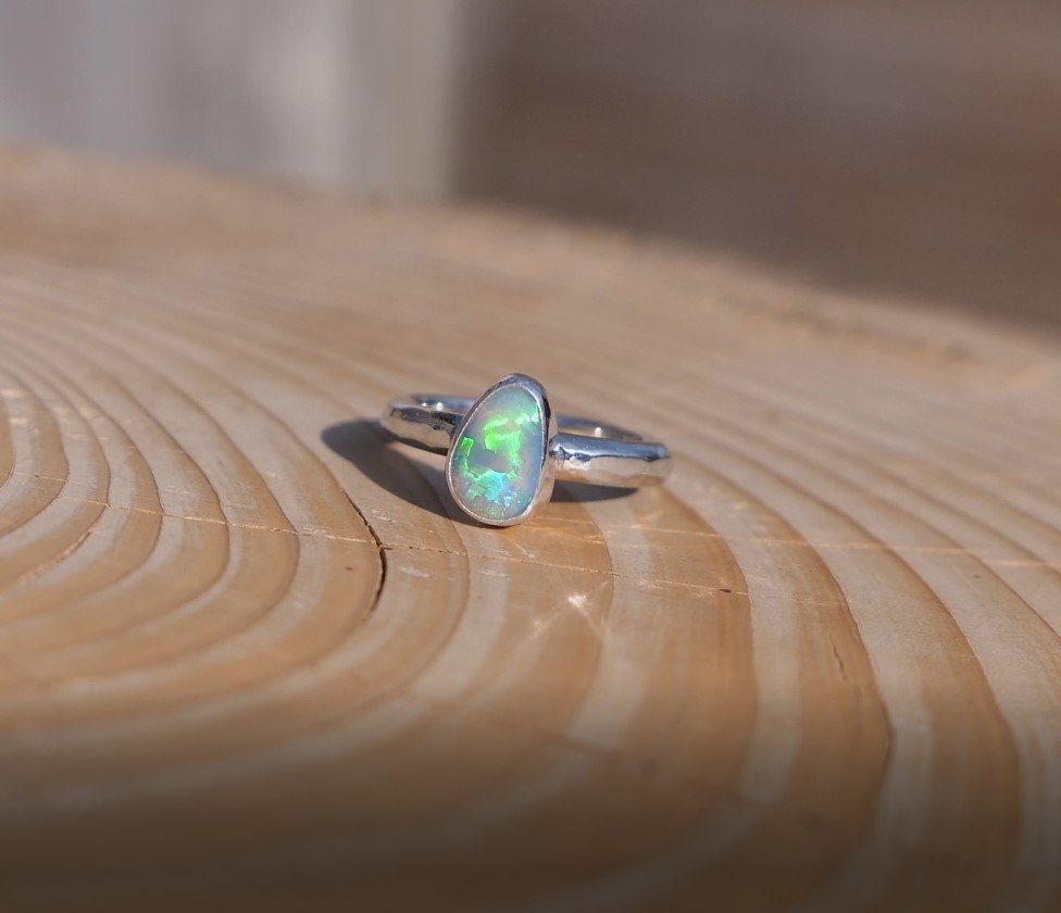 Solid opal ring size K