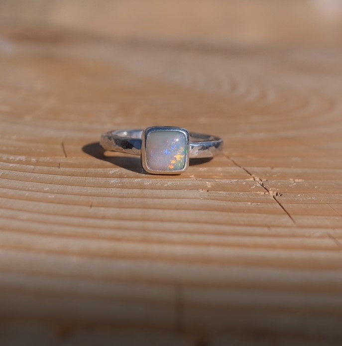 Solid opal ring size H