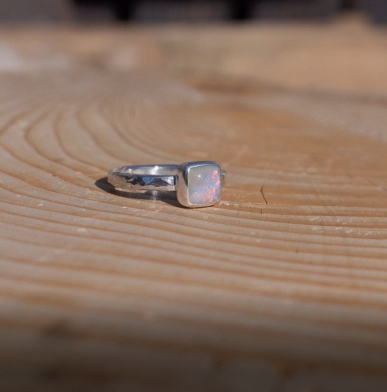 Solid opal ring size H