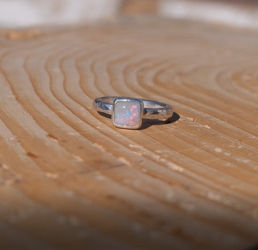 Solid opal ring size H