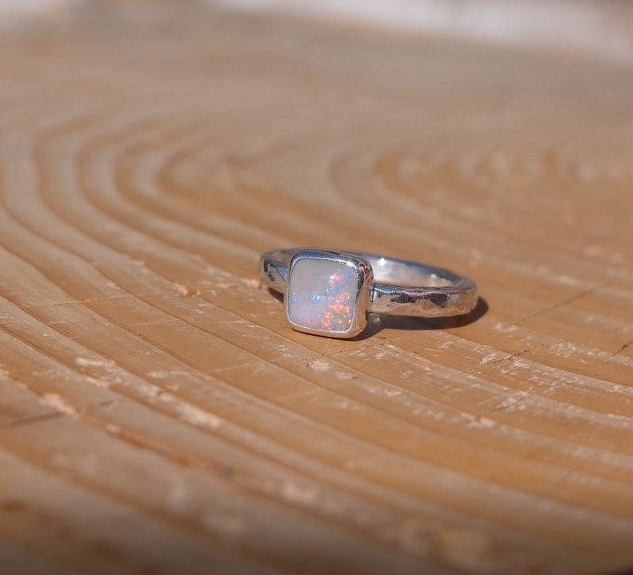 Solid opal ring size H