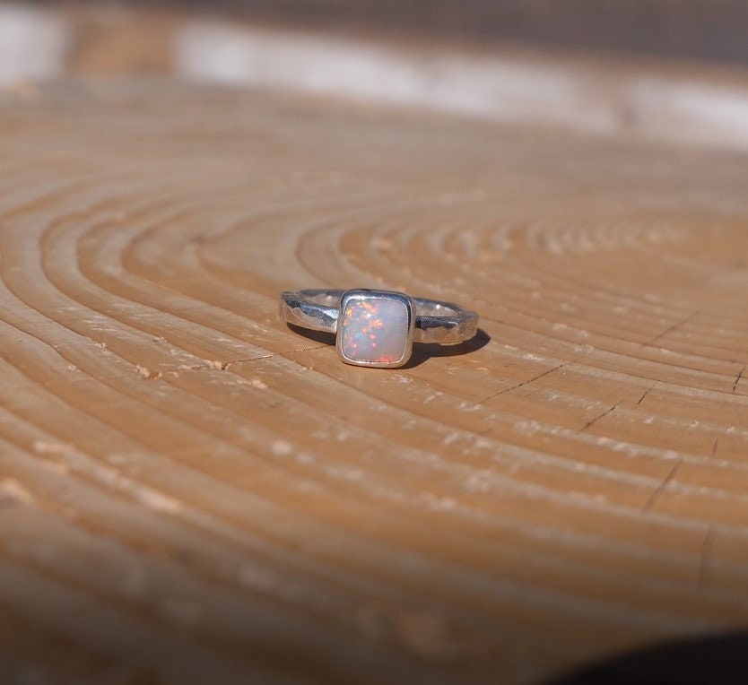 Solid opal ring size H