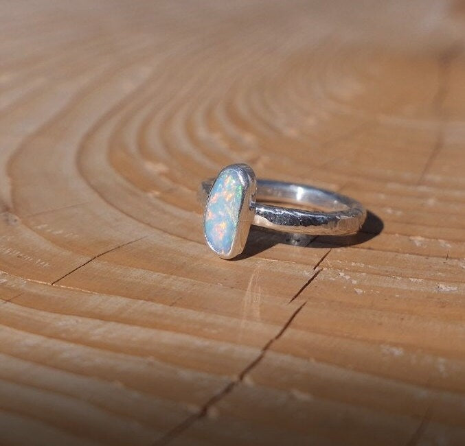 Solid opal ring size G-1/2