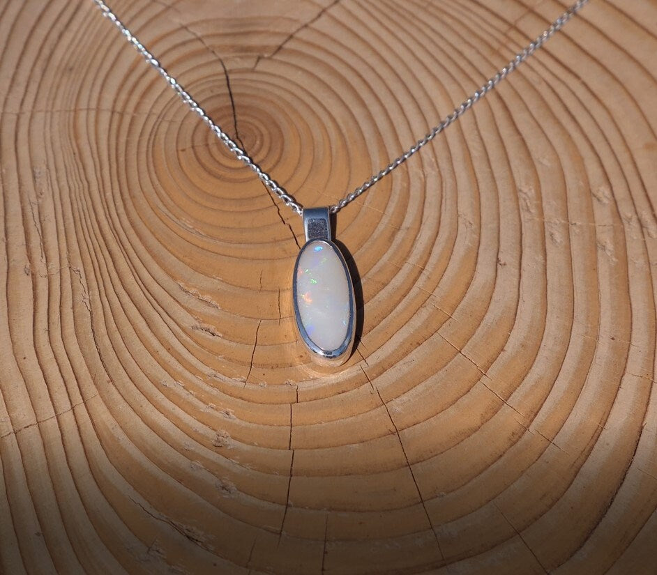 Opal necklace pendant